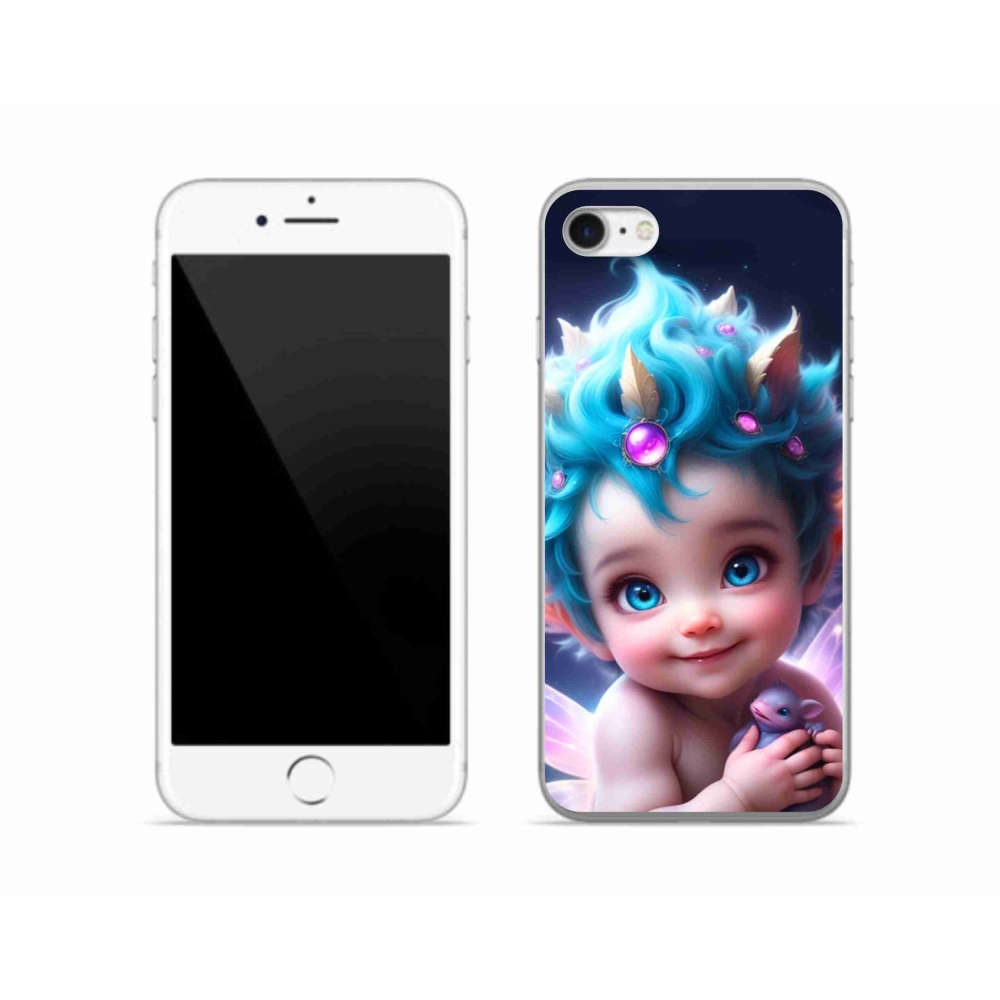 Zselés borítás mmCase iPhone SE (2020) - baba pillangószárnyakkal