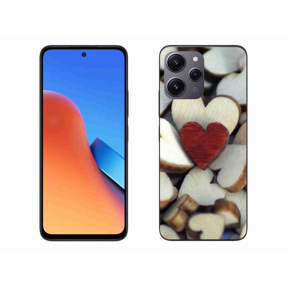 Gél borítás mmCase a Xiaomi Redmi 12-hez - gravírozott piros szív