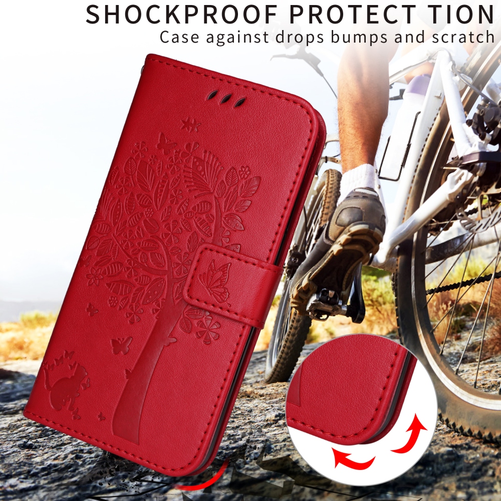 Fák könyv tokja Xiaomi Poco F7 5G - piros