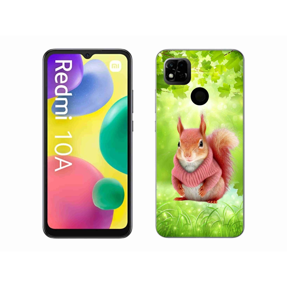 Gél borítás mmCase a Xiaomi Redmi 10A számára - mókus pulóverben