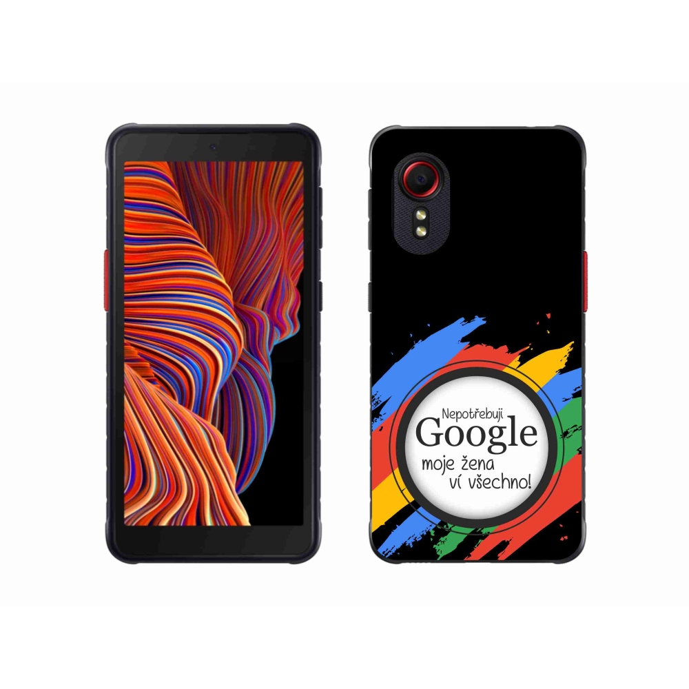 Gél borító mmCase Samsung Galaxy Xcover 5 - a nő mindent tud fekete háttérrel