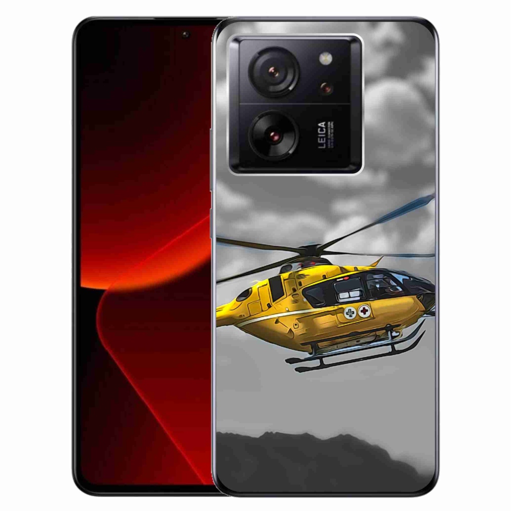 Gél borítás mmCase a Xiaomi 13T/13T Pro számára - sárga helikopter