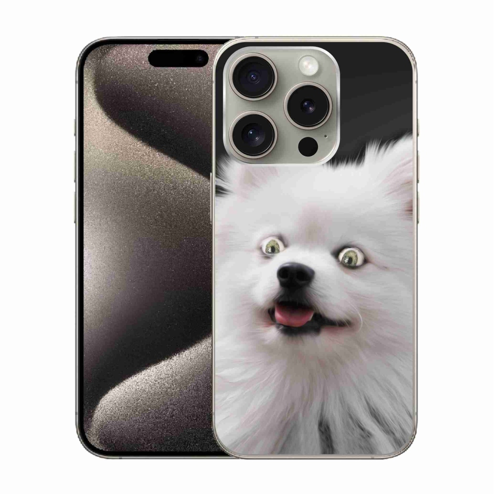 Zselés borítás mmCase iPhone 15 Pro készülékhez - fehér tipp