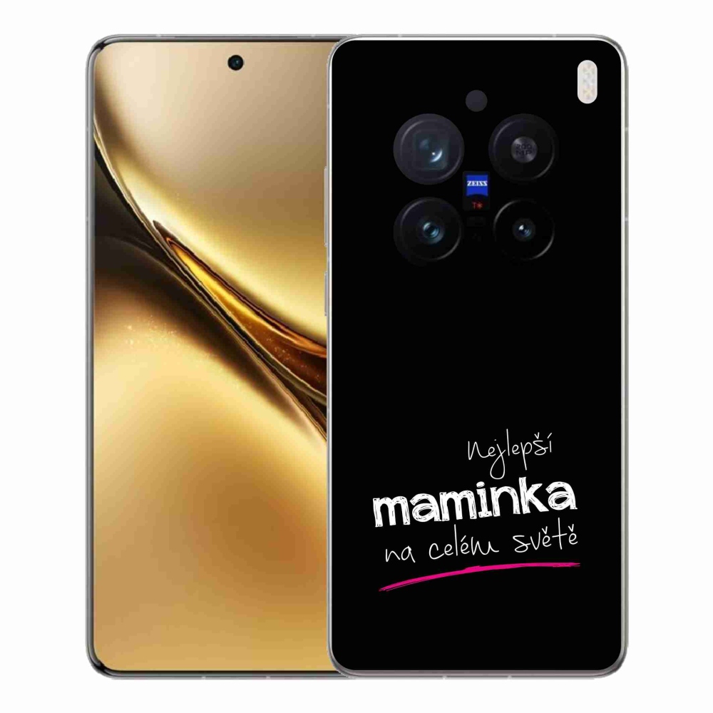 Gél borító mmCase a Vivo X200 Pro 5G-n - legjobb anya 4 fekete háttérrel