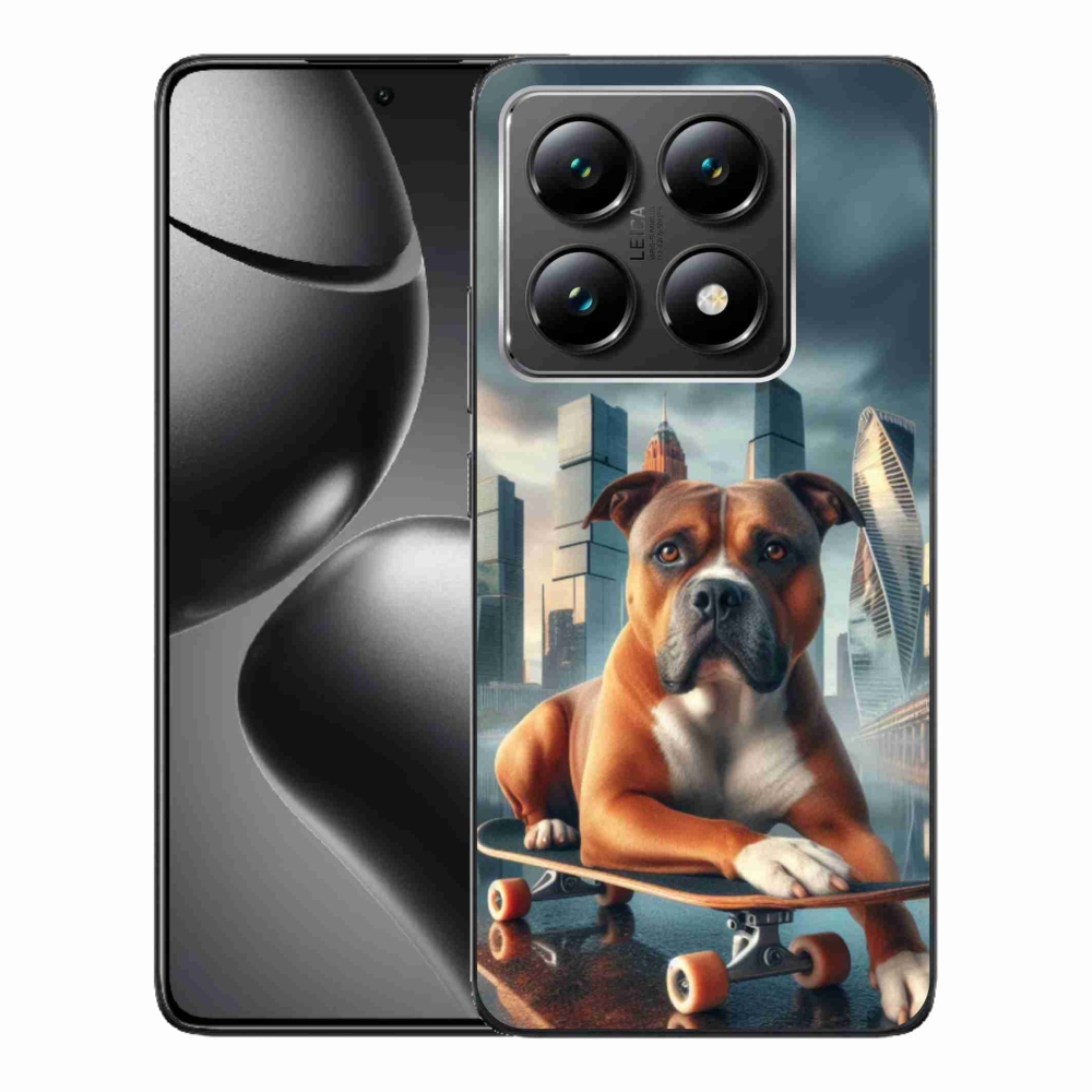 Gél borítás mmCase a Xiaomi 14T-hez - kutya gördeszkán