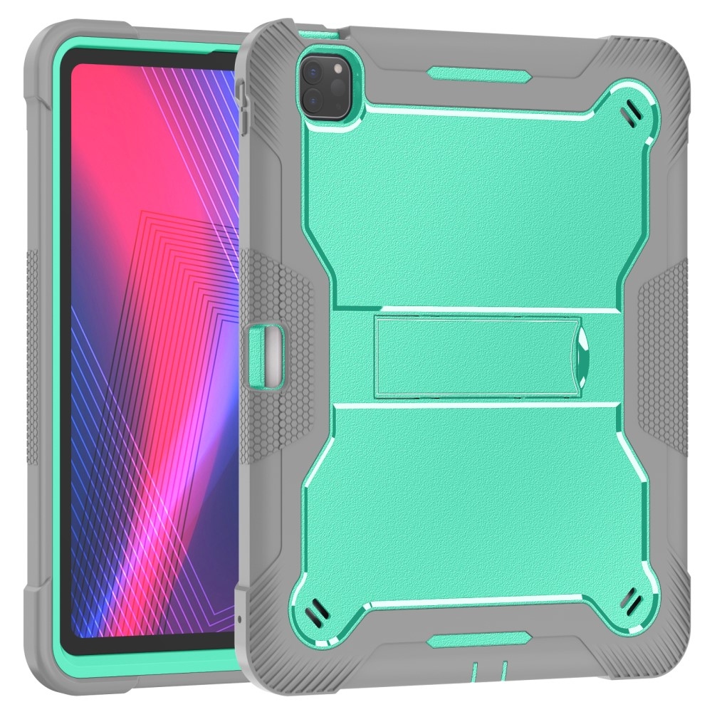 Kick tartós hibrid tok iPad Pro 13 (2024) készülékhez - szürke/mentol színű