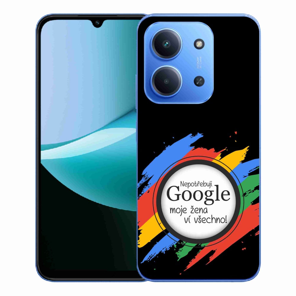 Gél borítás mmCase a Xiaomi Redmi 15C 4G/5G (173mm) - a nő mindent tud fekete háttérrel