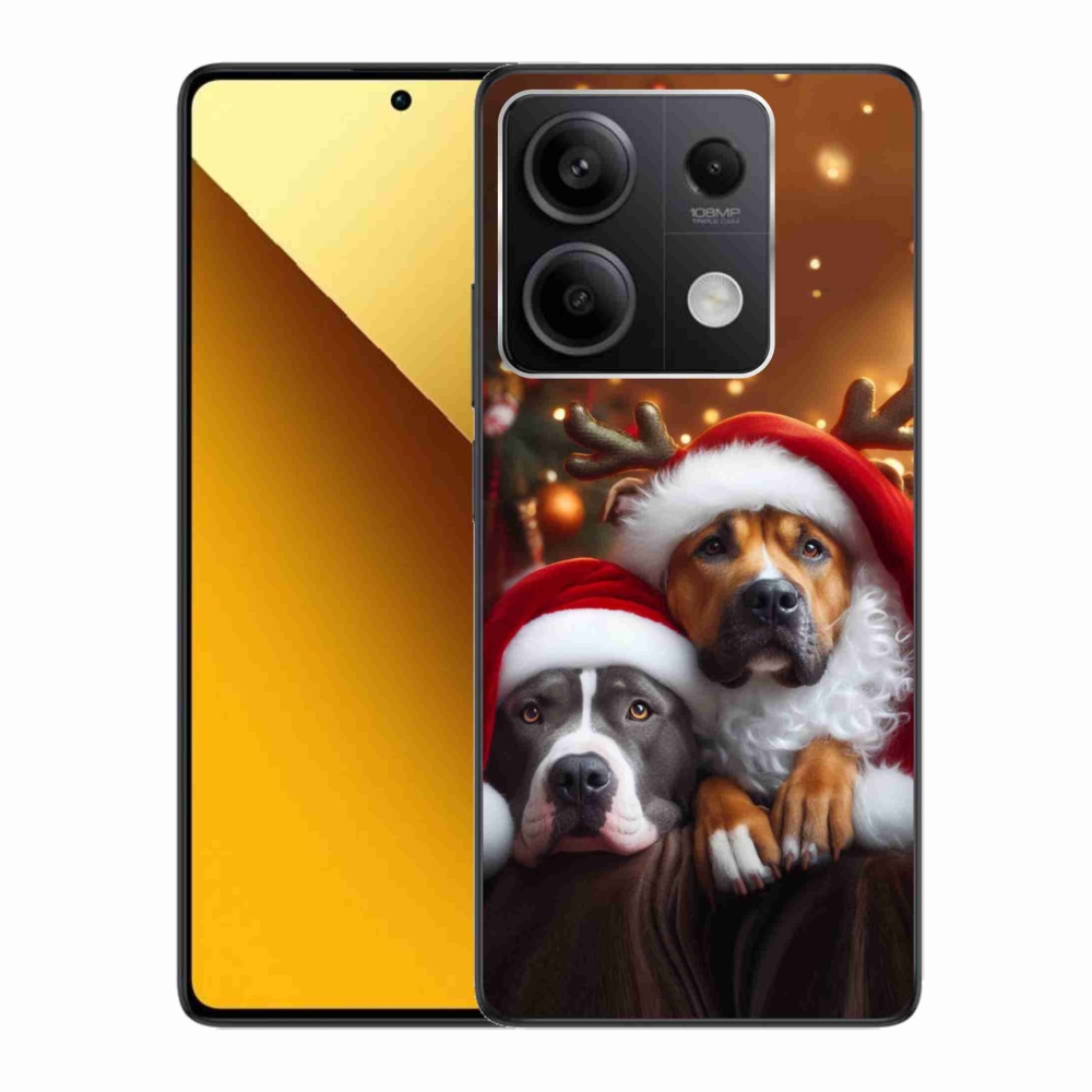 Gél borító mmCase a Xiaomi Redmi Note 13 5G számára - Karácsonyi kutyák