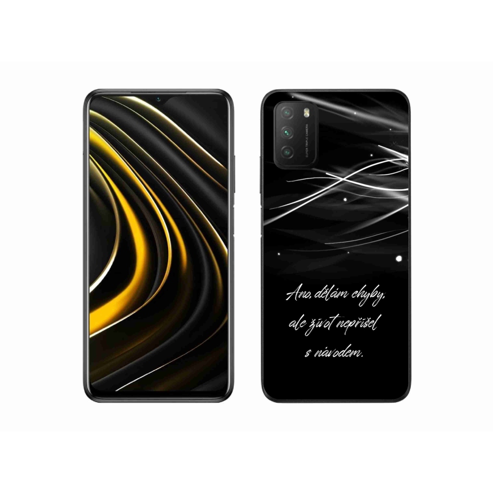 Gél borítás mmCase a Xiaomi Poco M3-hoz - idézem fekete háttér