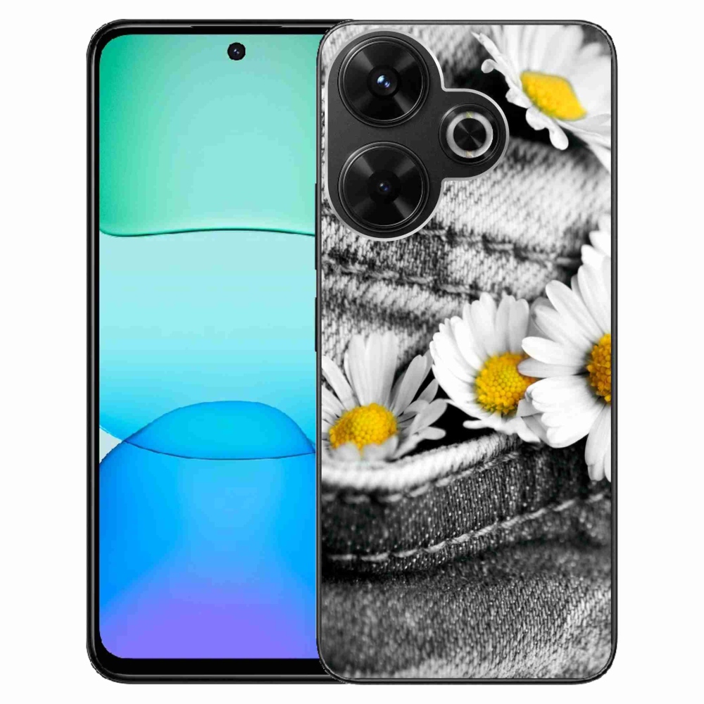 Gél tok mmCase a Xiaomi Redmi 13 4G/Poco M6 4G - százszorszépek számára