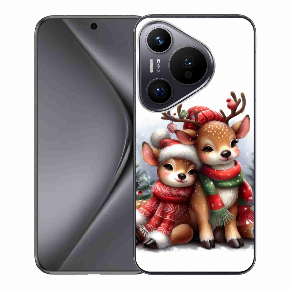 Gél borító mmCase a Huawei Pura 70 készülékhez - karácsonyi rénszarvas