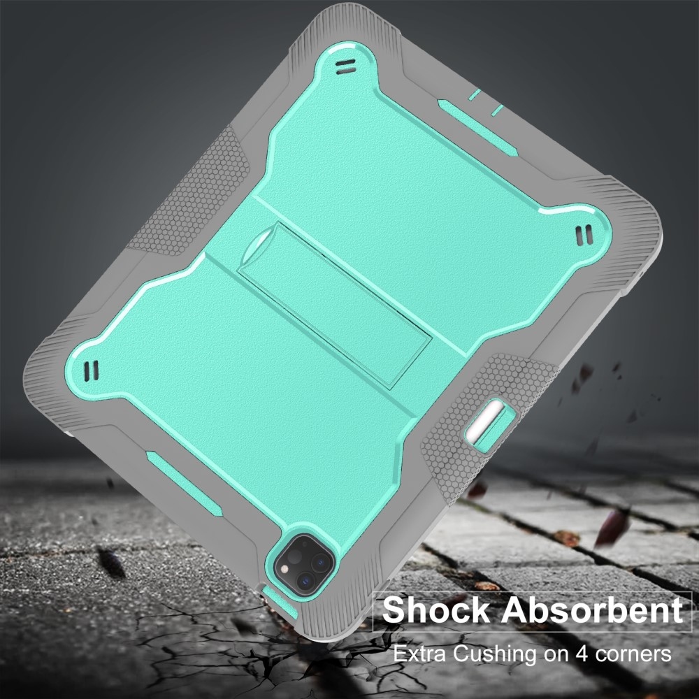 Kick tartós hibrid tok iPad Pro 13 (2024) készülékhez - szürke/mentol színű
