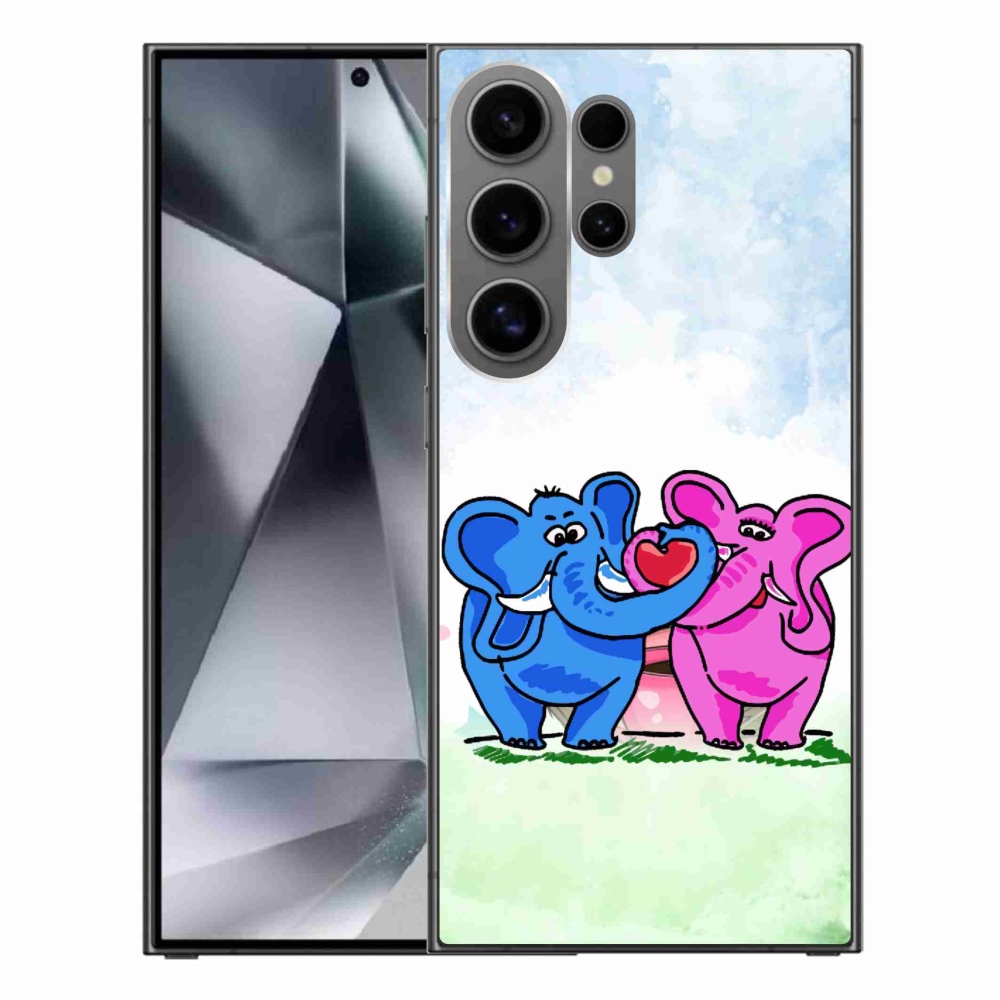 Gél borítás mmCase Samsung Galaxy S24 Ultra készülékhez - szerelmes elefántok
