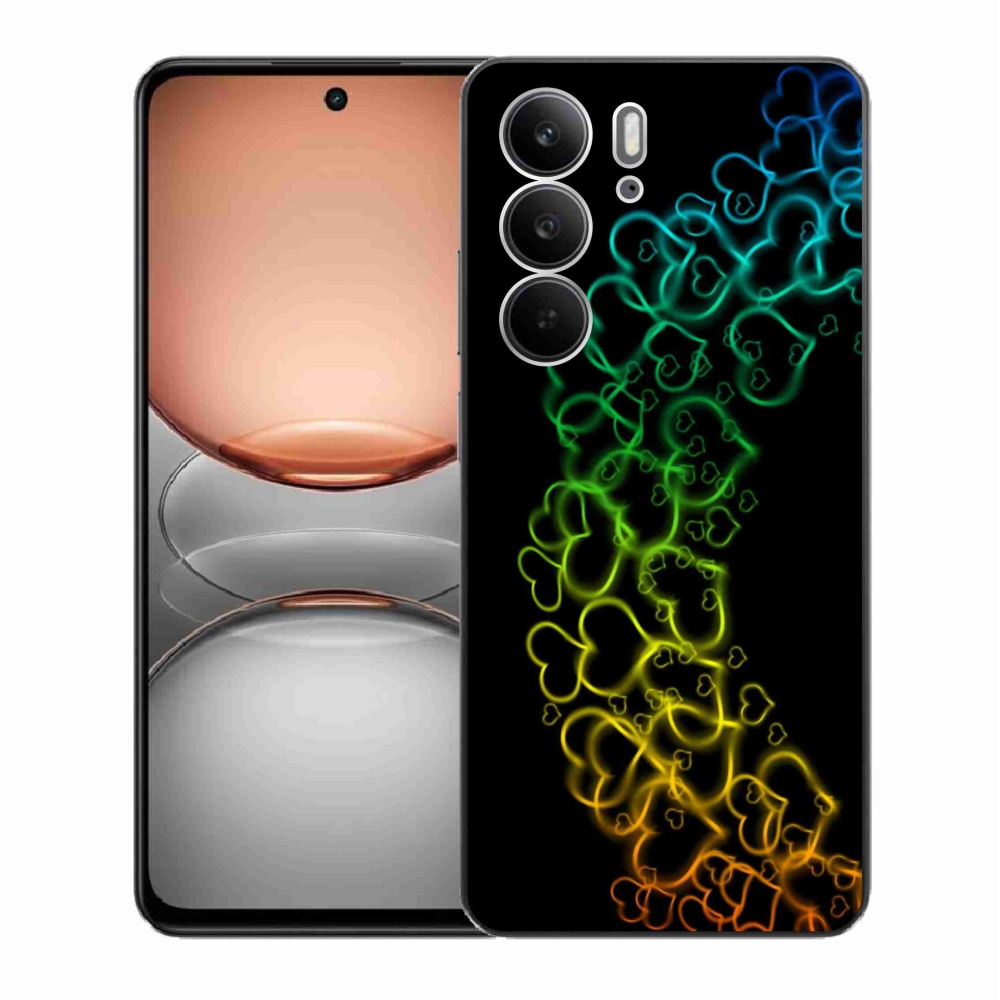Zselés borító mmCase a Realme C75 készülékhez - színes szívek