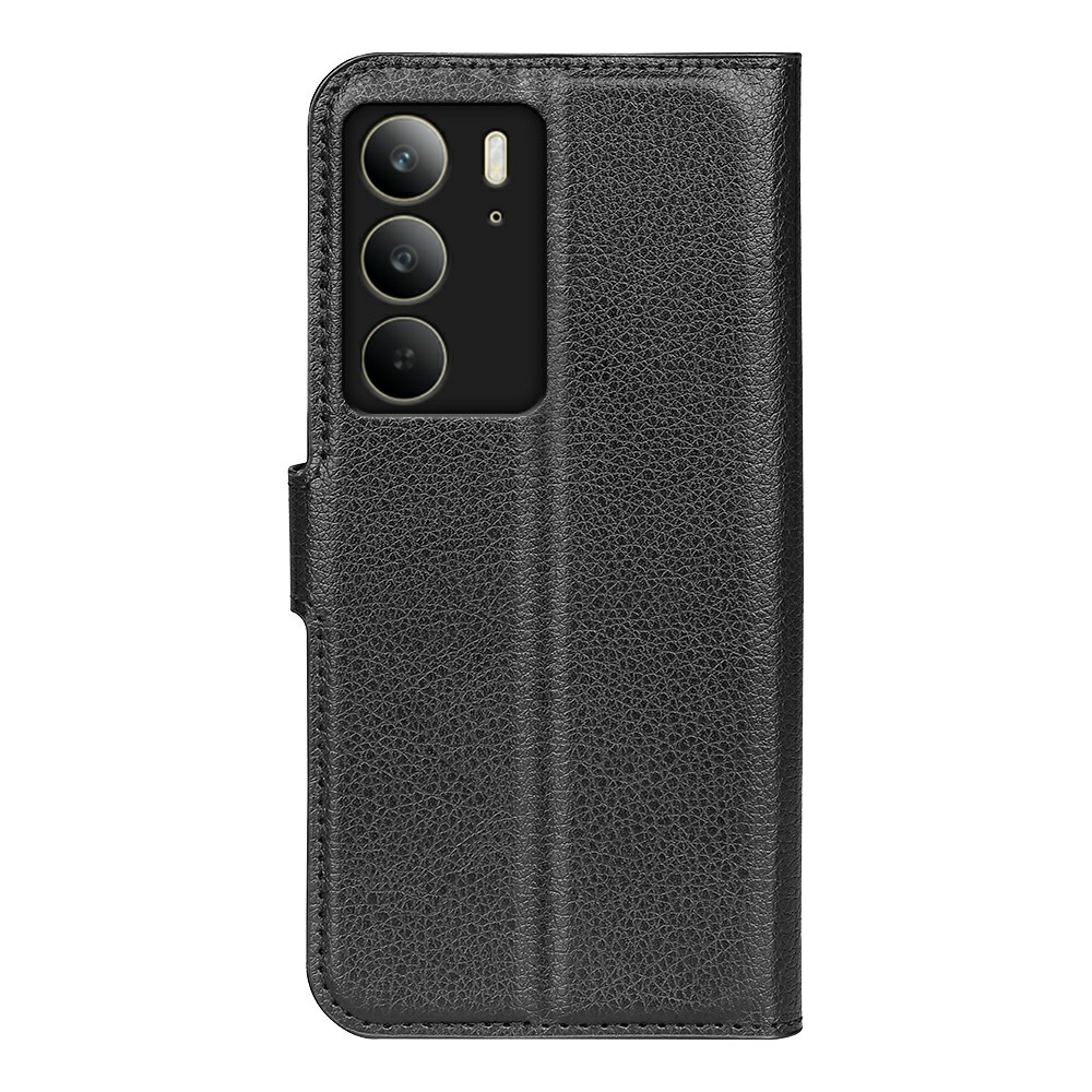 Litchi könyvtáska a Realme C75 készülékhez - fekete
