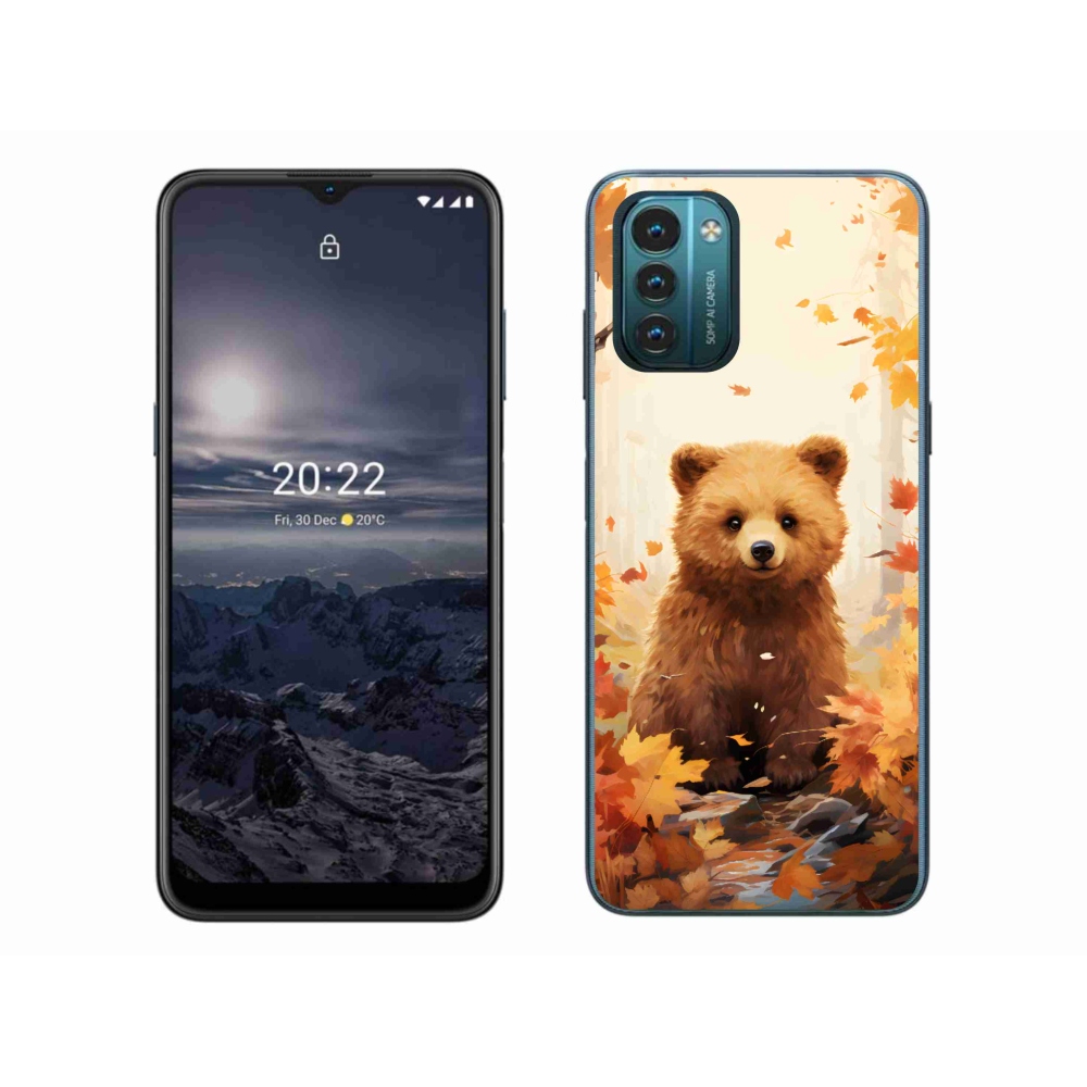 Zselés borítás mmCase a Nokia G11/G21 készülékhez - medve az erdőben