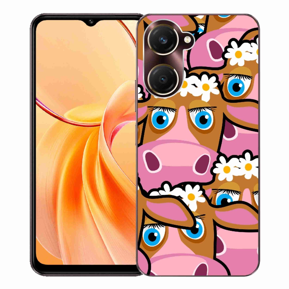 Zselés borítás mmCase a Vivo Y28s 5G-hez - karikatúrás tehenek