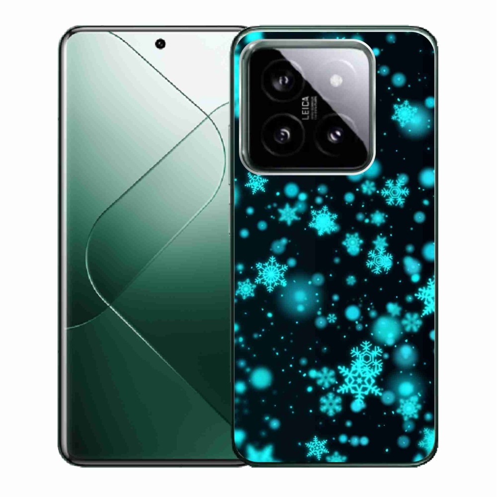 Gél borító mmCase a Xiaomi 14-hez - hópelyhek 1