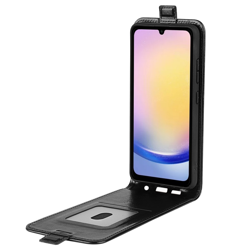 Függőleges könyvtáska Samsung Galaxy A26 5G készülékhez - fekete