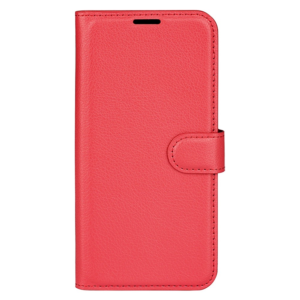 Litchi könyv tok a Vivo V50 Lite 4G/5G-hez - piros