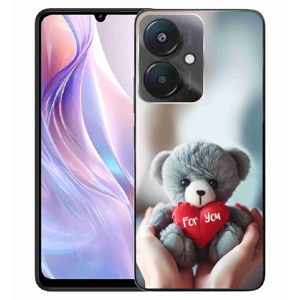 Gél borító mmCase a Xiaomi Redmi 13C 5G számára - mackó a szerelmesek számára