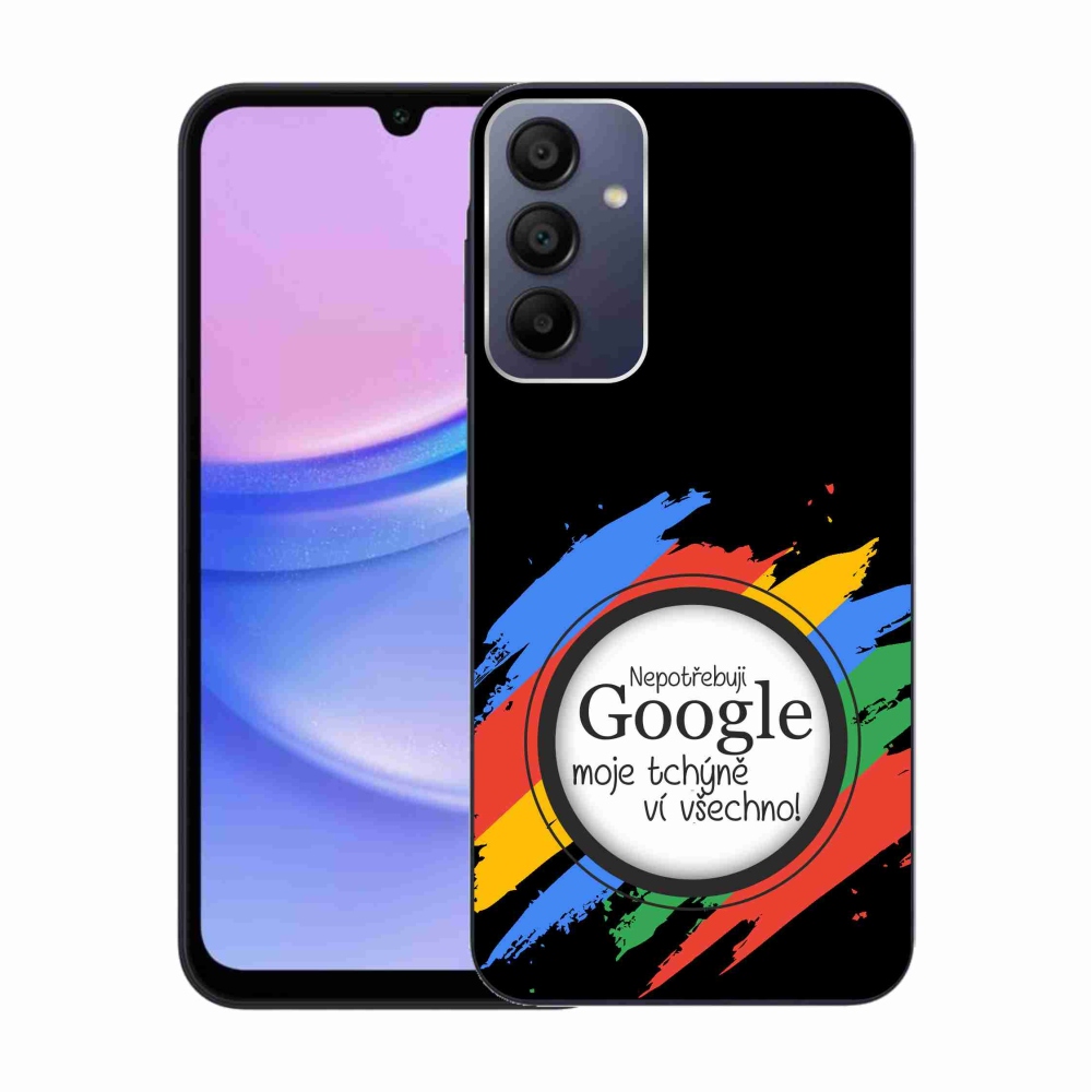 Gél borító mmCase Samsung Galaxy A15 4G/5G - anyós tudja, hogy minden fekete háttérrel