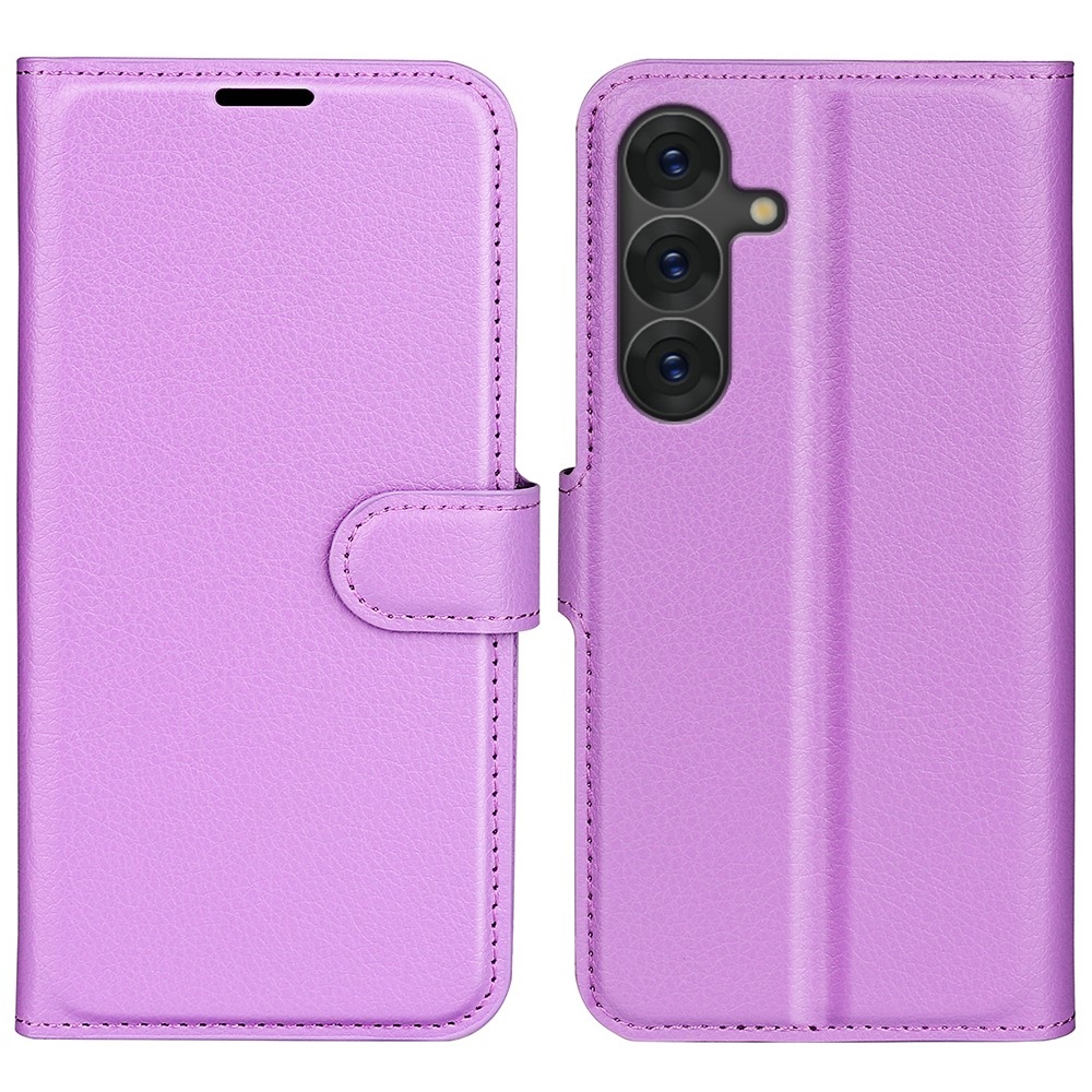 Litchi könyv tok Samsung Galaxy S25 készülékhez - lila