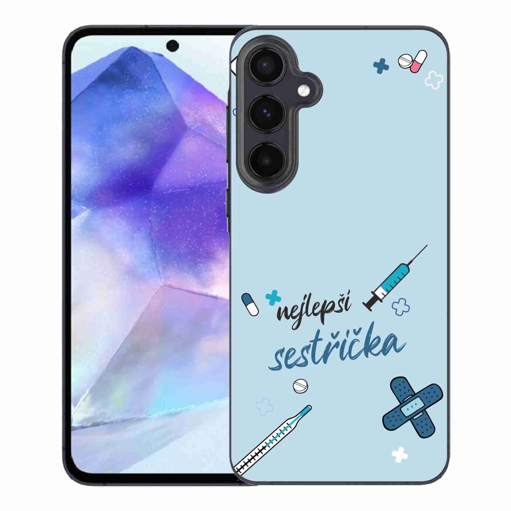 Gél borító mmCase Samsung Galaxy A55 5G - legjobb kishúg kék háttérrel