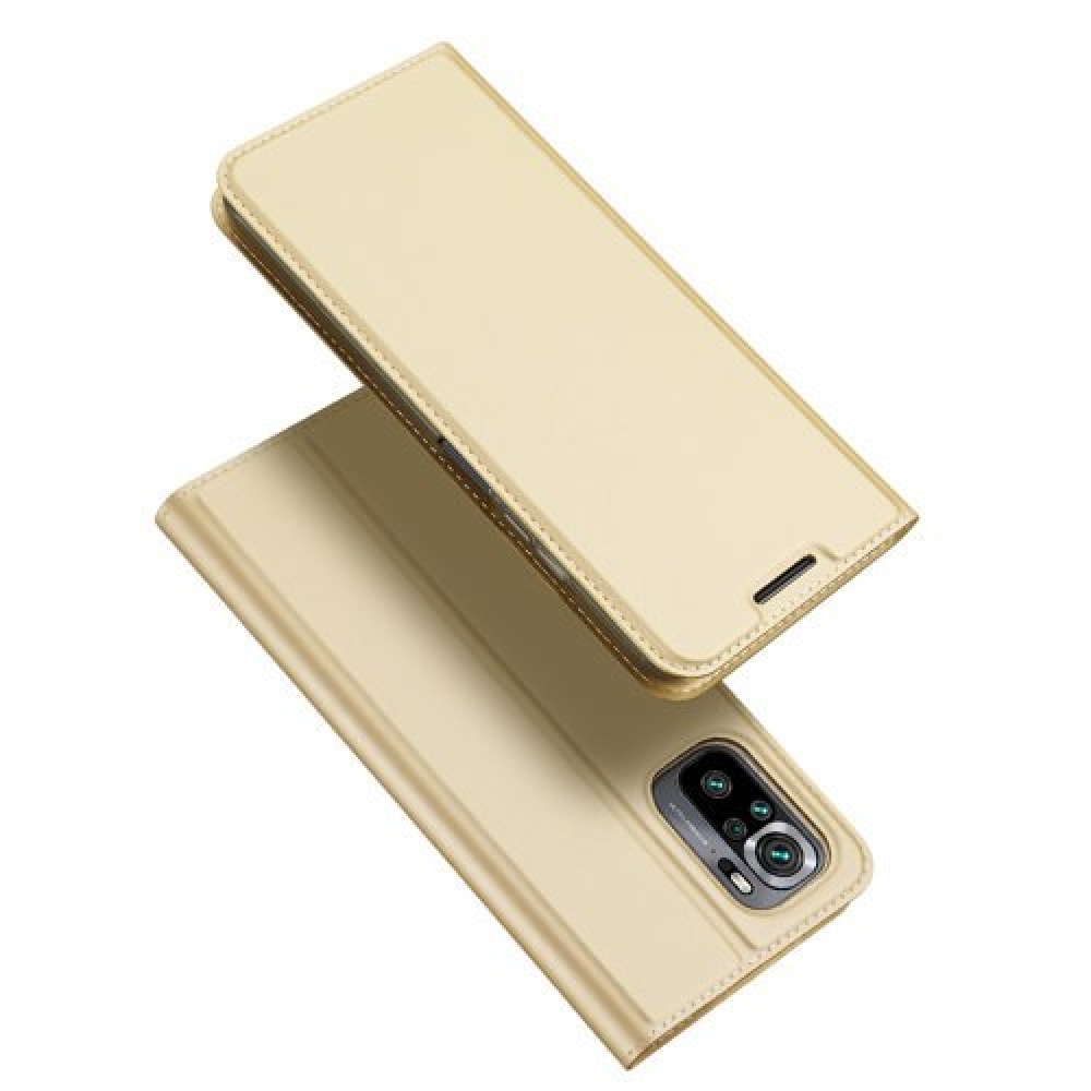 DUX könyv tok Xiaomi Redmi Note 10 4G/Redmi Note 10S/Poco M5s - arany színű