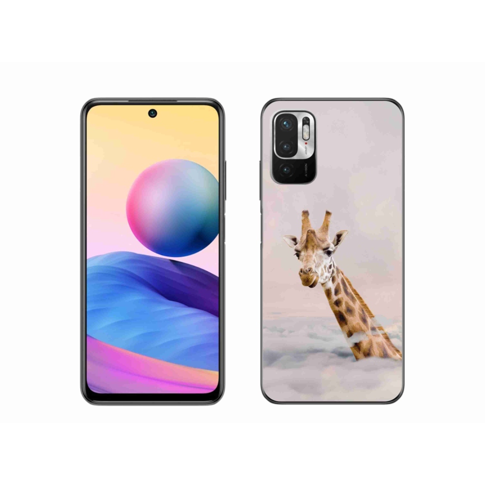 Gél borító mmCase a Xiaomi Redmi Note 10 5G-hez - zsiráf a felhőkben