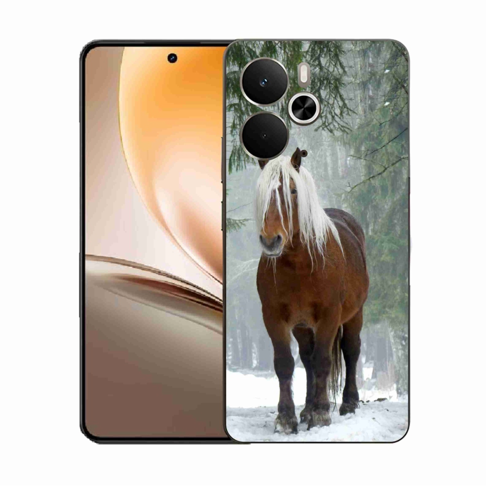 Gél borítás mmCase a Realme 14 5G számára - ló az erdőben