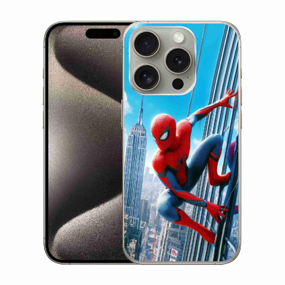 Zselés borítás mmCase iPhone 15 Pro készülékhez - pókember