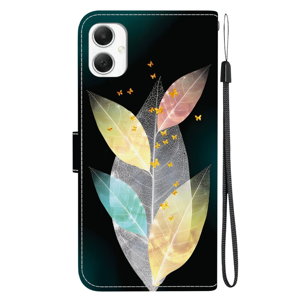 Sokoldalú könyves tok Samsung Galaxy A06 4G - színes levelek