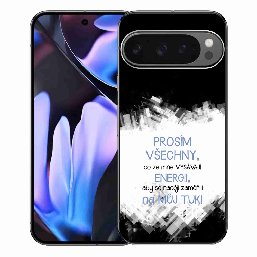 Gél borítás mmCase a Google Pixel 9 Pro XL-hez - vicces szöveg 1 kék