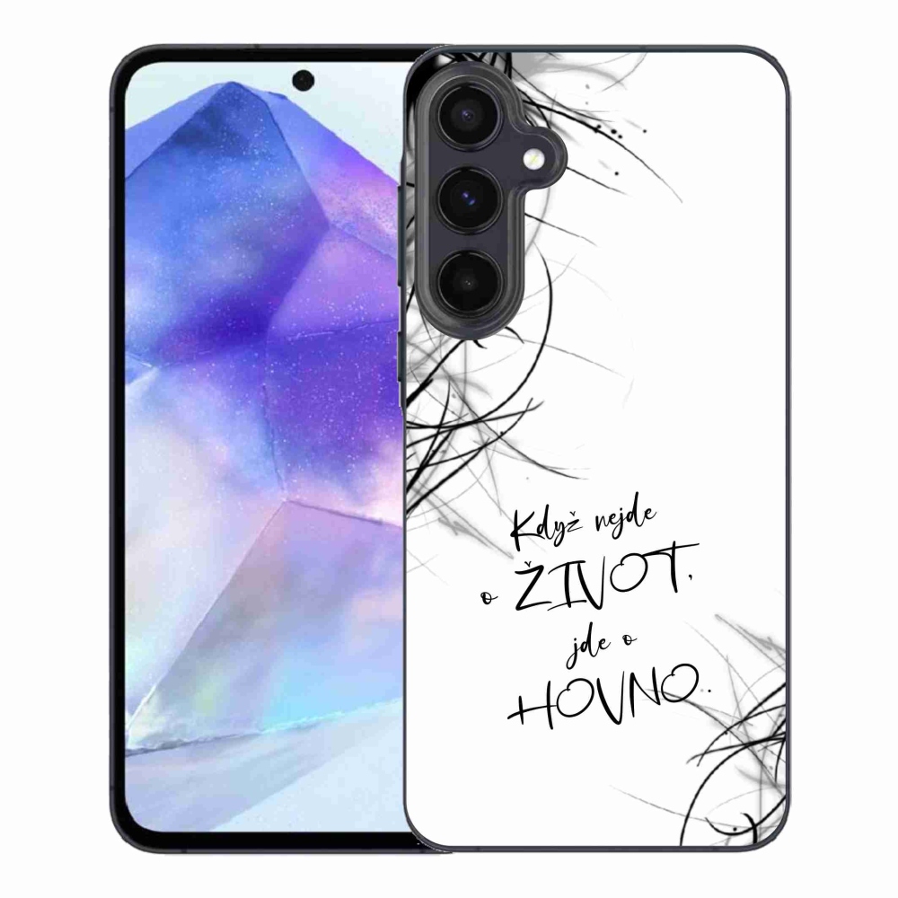 Gél borító mmCase Samsung Galaxy A55 5G - vicces szöveg 16 fehér háttér