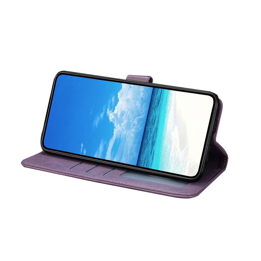 Virágos pillangó könyv tok a Xiaomi 15T Pro-hoz - lila