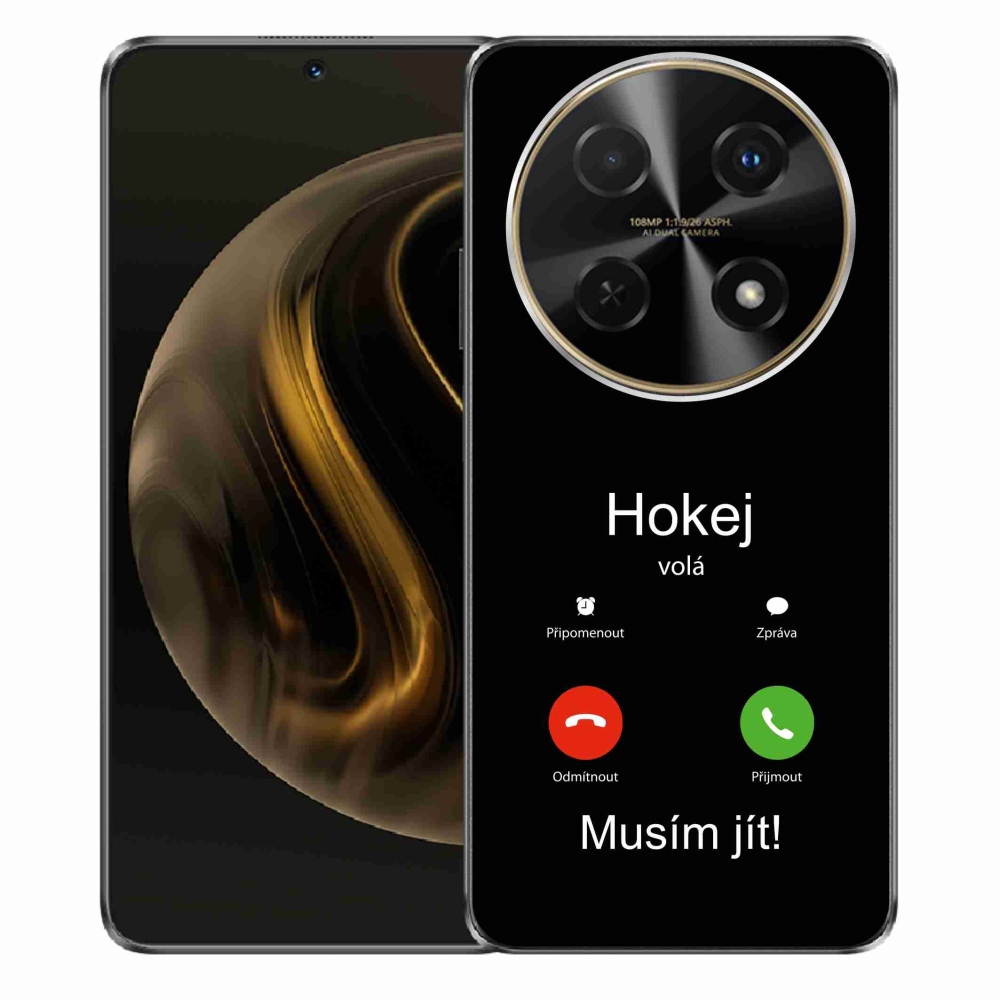 Gél borítás mmCase a Huawei Nova 12i - hoki hívások fekete háttérrel