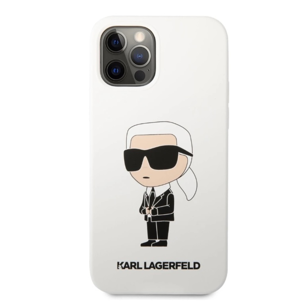 Karl Lagerfeld Liquid Silicone Ikonik NFT borító iPhone 12/12 Pro fehér