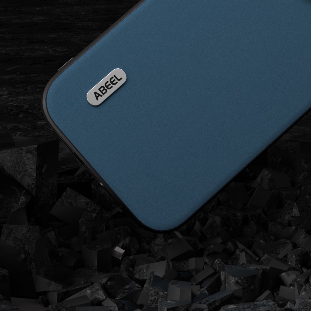ABEEL zselés tok kemény hátlappal iPhone 15 Pro Max készülékhez - kék
