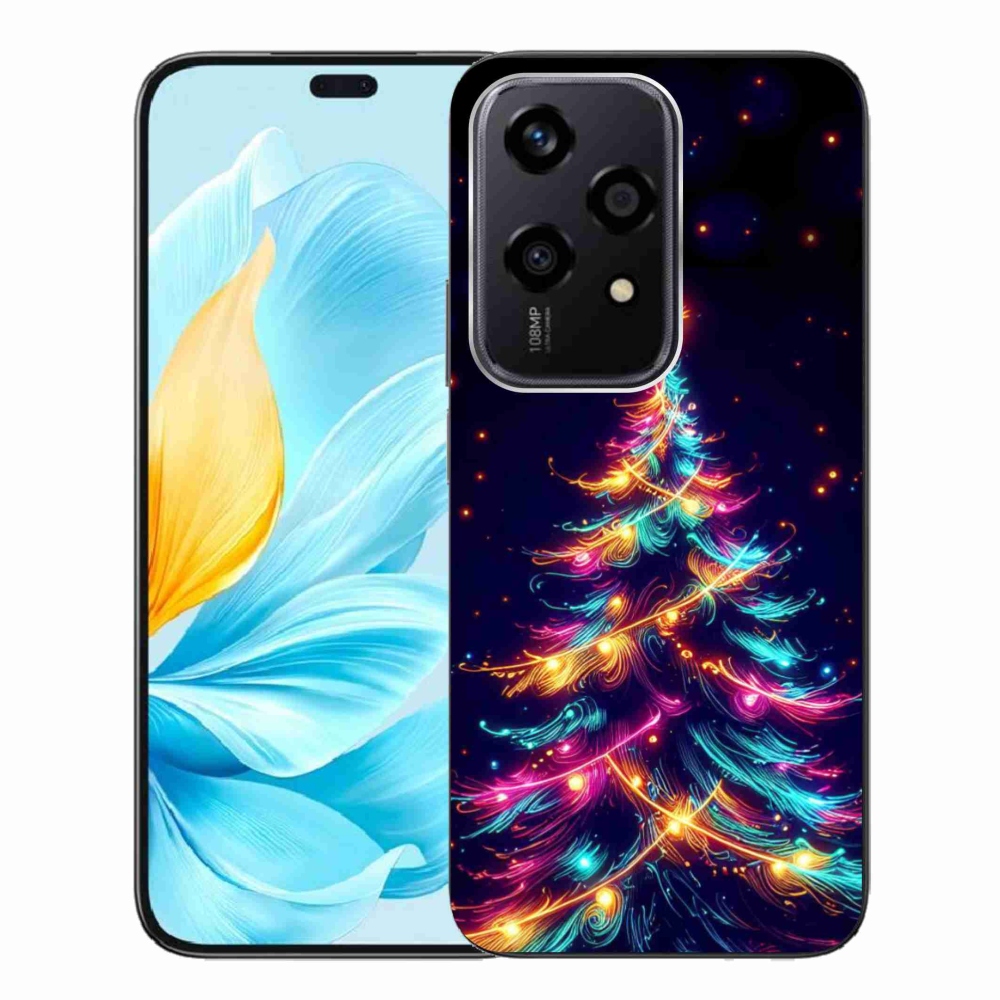 Gél borítás mmCase a Honor 200 Lite 5G számára - neon karácsonyfa