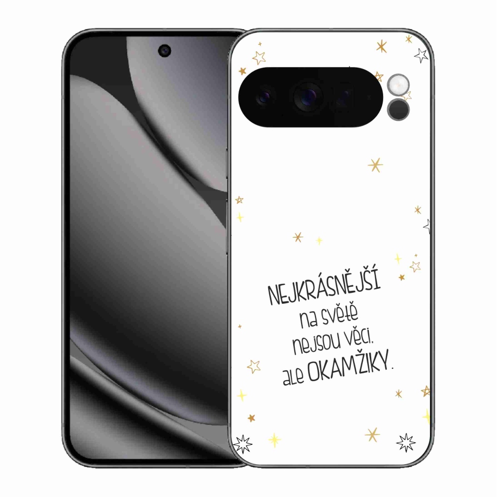Gél borítás mmCase a Google Pixel 10 Pro XL számára - Idézet 4 fehér háttér