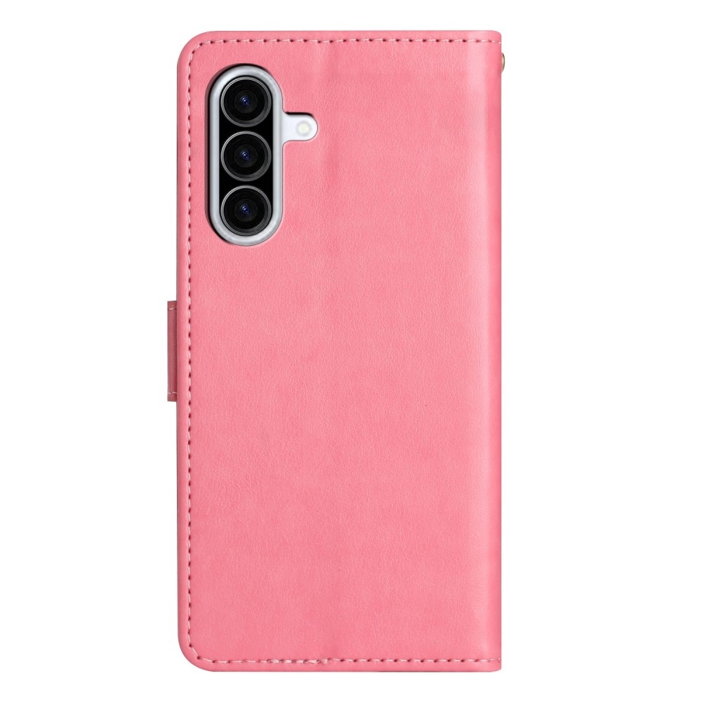 Virágok könyv tok Samsung Galaxy A36 5G - rózsaszínű