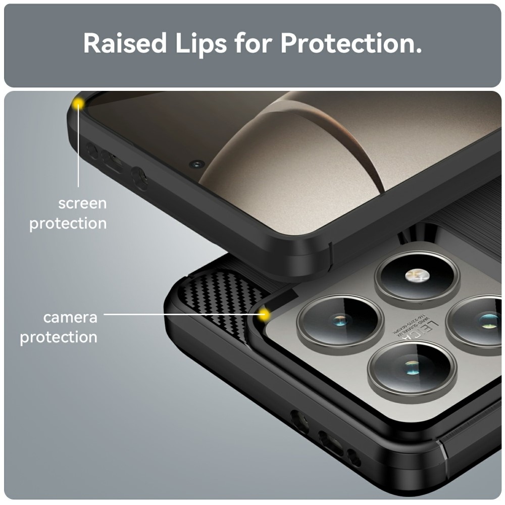 Szénálló zselés tok Xiaomi 14T/14T Pro készülékhez - fekete