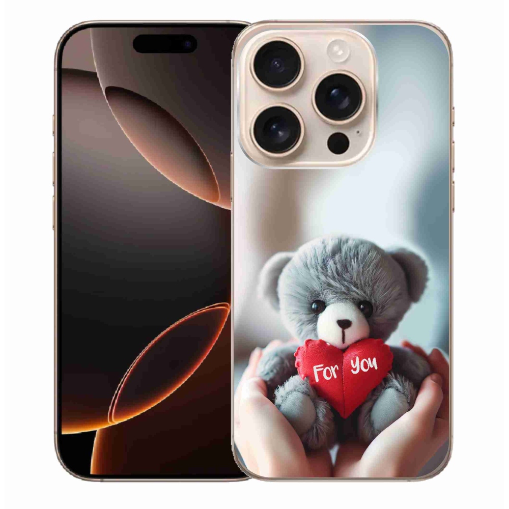 Gél borítás mmCase iPhone 16 Pro Max készülékhez - mackó a szerelmesek számára