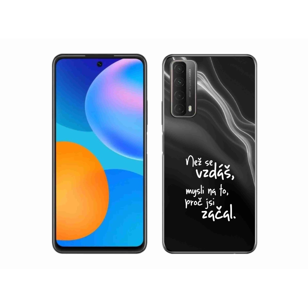 Gél borítás mmCase a Huawei P Smart (2021) - idézet 2 fekete háttérrel