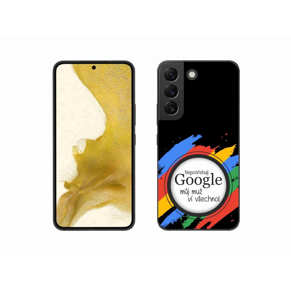 Gél borító mmCase Samsung Galaxy S22 5G - az ember mindent tud fekete háttérrel