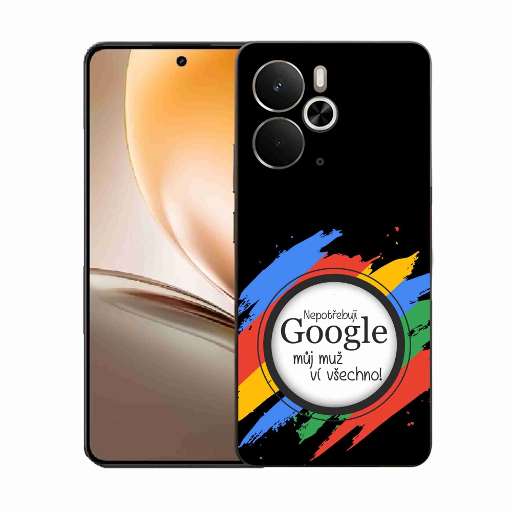 Gél borítás mmCase a Realme 14 5G-n - az ember mindent tud fekete háttérrel