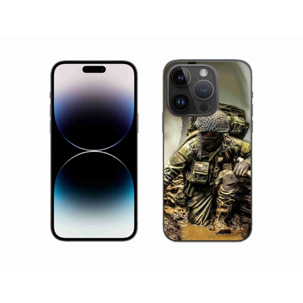 Gél védőburkolat mmCase iPhone 14 Pro készülékhez - katonás