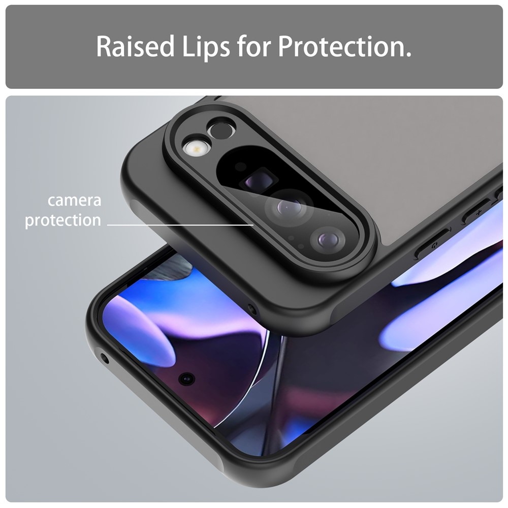 Zselés tok kemény hátlappal a Google Pixel 10 Pro XL számára - fekete