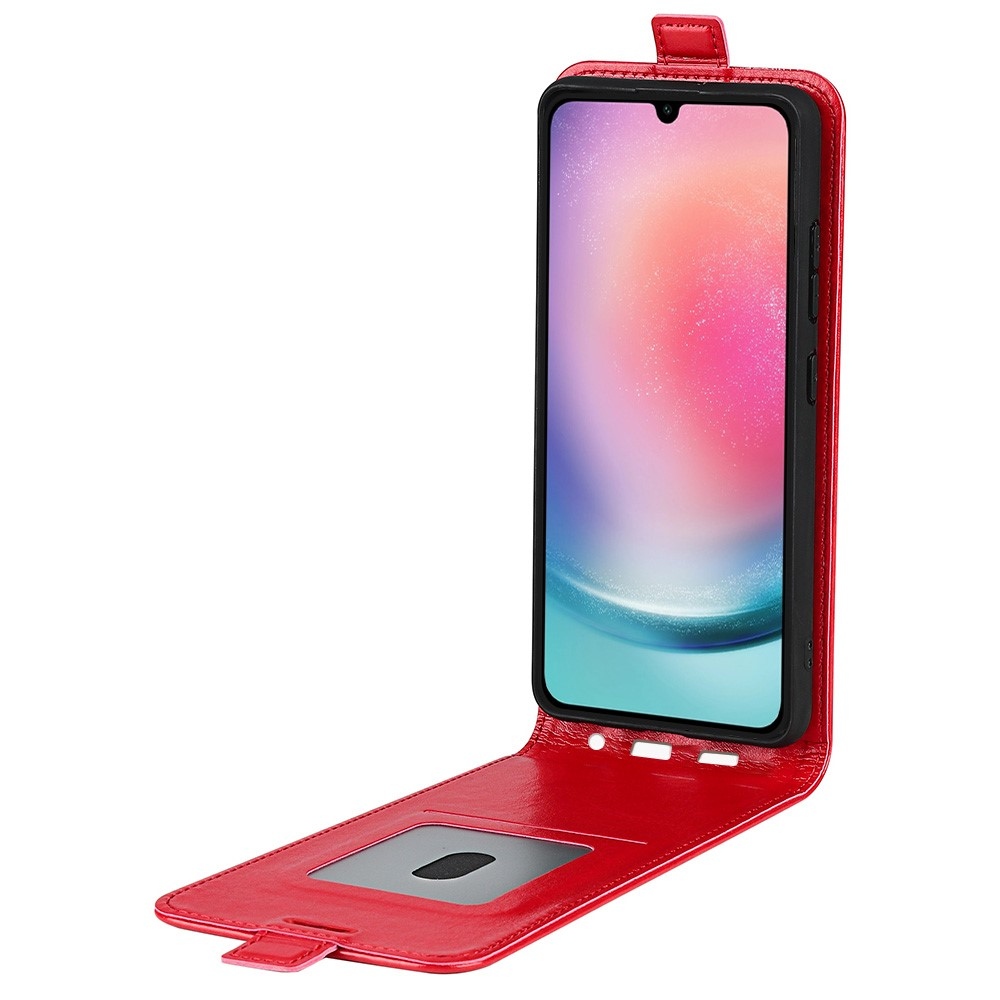 Függőleges könyvtáska Samsung Galaxy A16 4G/5G készülékhez - piros színű